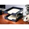 Dacasso Navy Blue Bonded Leather Double Letter Trays AG-5022 - alternate 3